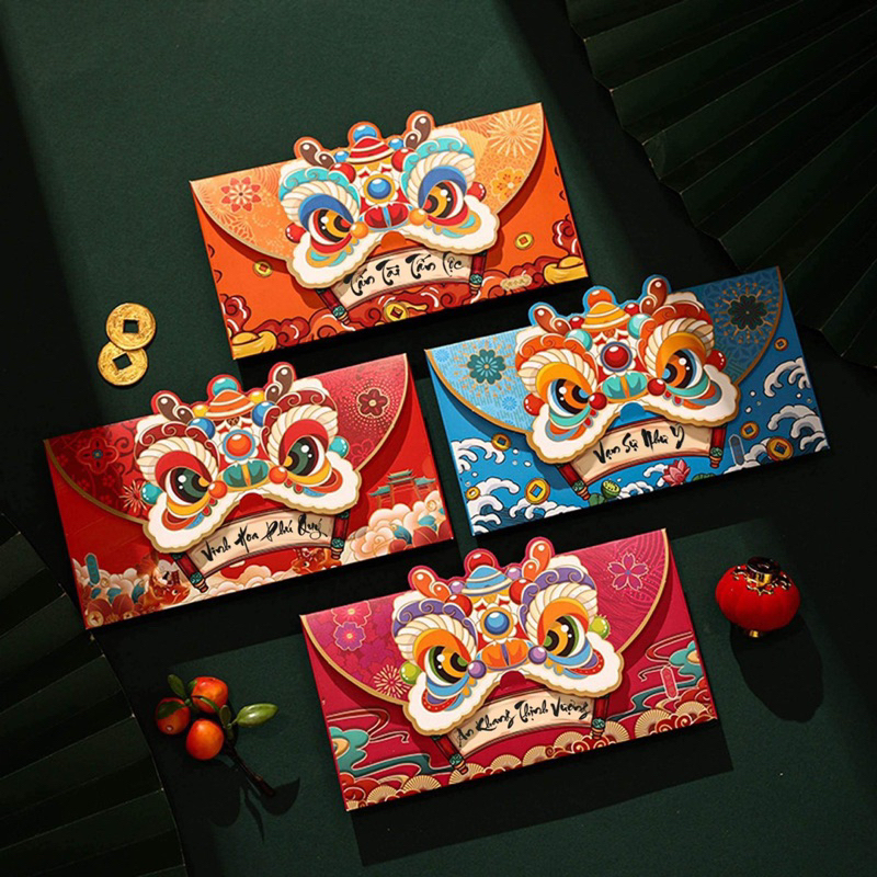 Bao lì xì đầu lân chúc tết