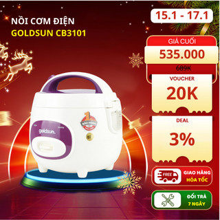 Nồi Cơm Điện Goldsun CB3101 dung tích 1L, nồi cơm điện đa năng chính hãng - Bảo hành 12 tháng, 1 đổi 1 trong 7 ngày