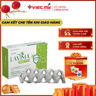 Viên uống phụ khoa, Men vi sinh vùng kín LAVIMA BIOTIC 20 Viên, giảm khí hư, ngứa rát Việt Mỹ Pharmacy