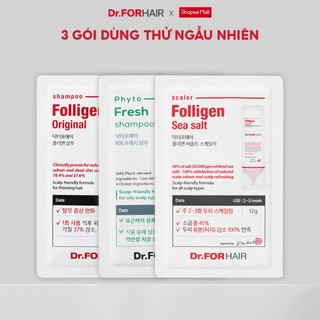 Combo gói dùng thử  ngẫu nhiên gội, xả, muối tẩy tế bào chết da đầu 10ml/gói