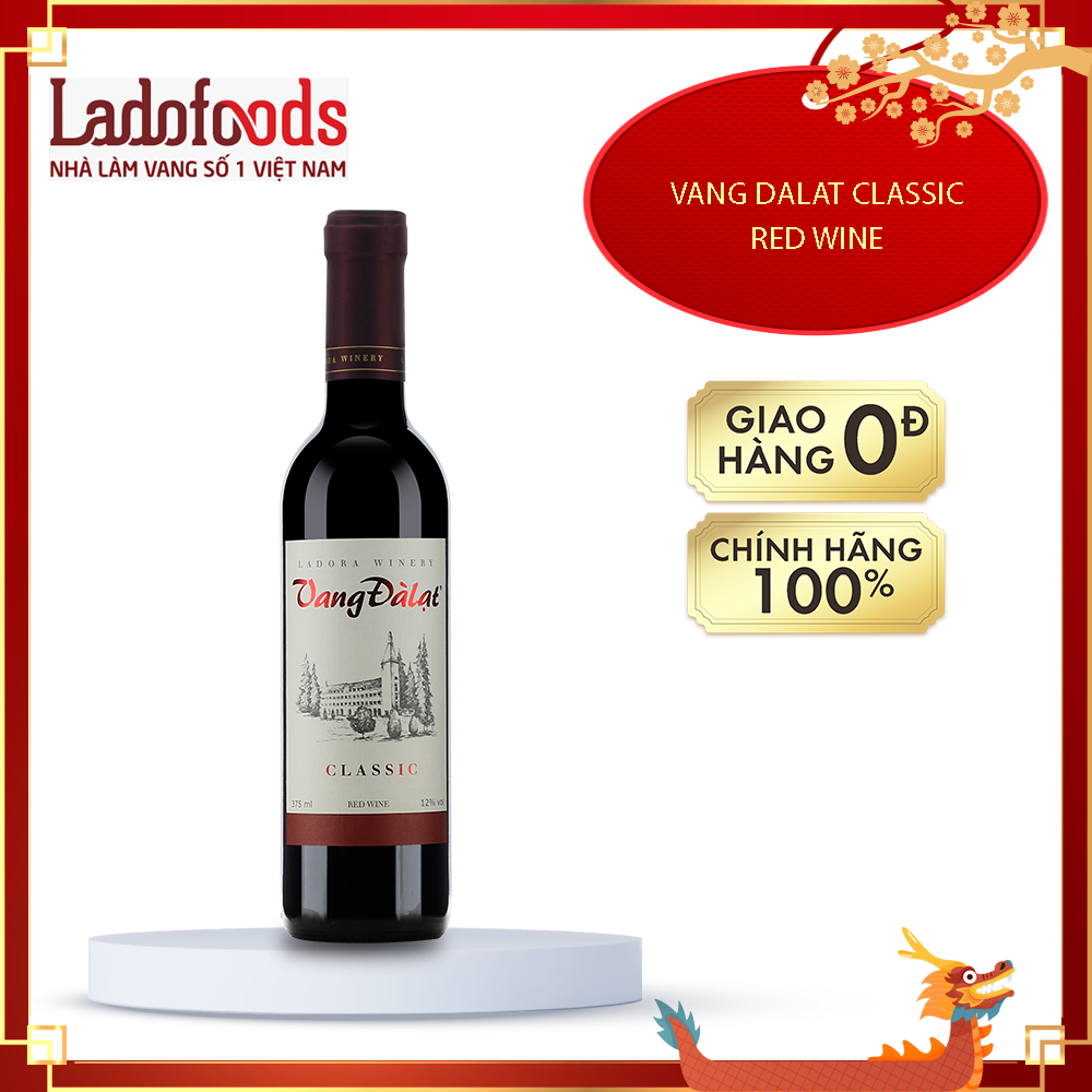 Rượu Vang Đà Lạt Classic Red Wine 375 ml