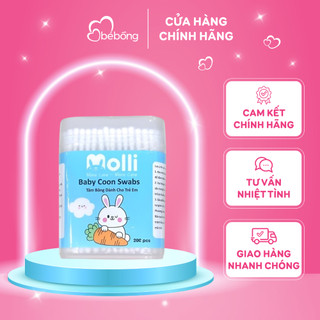 Tăm bông Molli cho trẻ em 200 que