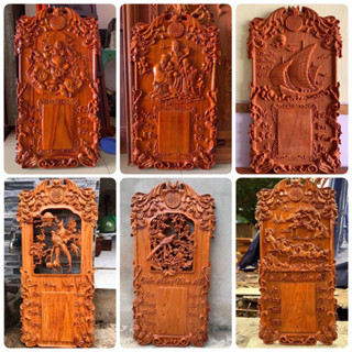 Đốc lịch gỗ hương đỏ trang trí tết . Mã đáo thành công, thuận buồm xuôi gió, chim hoa, tam đa, di lạc