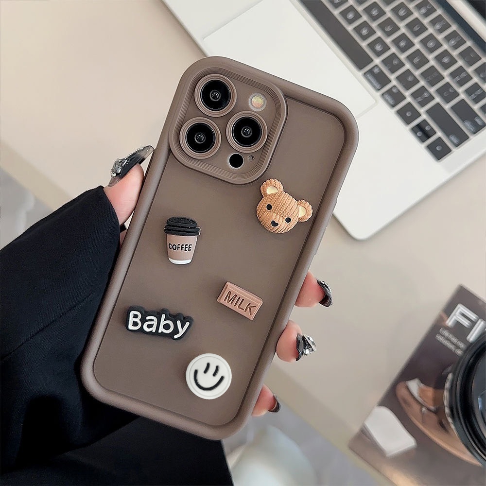 Ốp lưng iphone camera viền cao milk gắn nổi 3D 6 6s 6plus 7 8 plus x xs 11