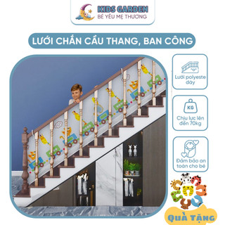 Lưới chắn cầu thang, hành lang, ban công cao cấp, lưới chắn an toàn cho bé chất liệu polyester dày kèm dây buộc tiện lợi