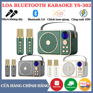 Loa Karaoke Kèm 2 Mic YS-302 SU-YOSD - Âm Thanh Siêu Hay - Bass Cực Đã tai - Mic Đổi Tone Giọng - Bảo Hành 1 Năm