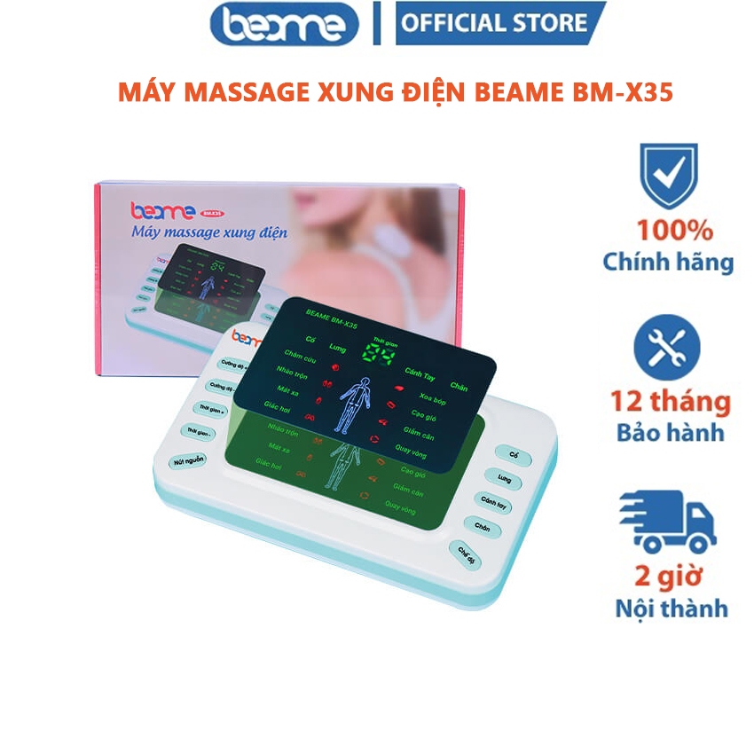 Máy Massage Xung Điện Trị Liệu Beame BM-X35, Máy Massage Châm Cứu Điện Xung, Thảm Massage Chân, Sạc USB
