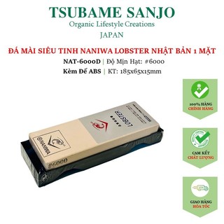 Đá mài nhật bản naniwa kèm đế abs "mặt siêu tinh - mài siêu bén" nat: #6000d | 185x65x15mm | độ sắc bén siêu cao