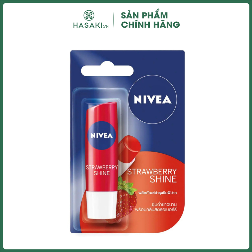 Son Dưỡng Môi Hương Dâu Nivea - 4.8g Hasaki Sản Phẩm Chính Hãng