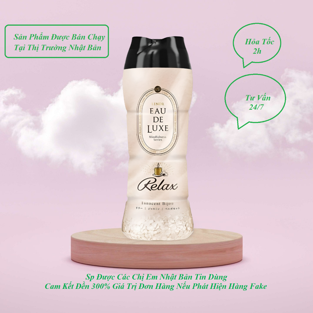 Viên Xả Khô Cao Cấp Mềm Vải Relax Lenor Eau De Luxe Hương Nước Hoa