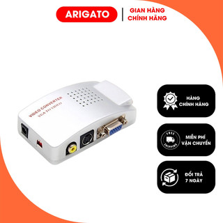 Sỉ 85K - Bộ Chuyển Đổi Bộ Chia VGA Sang AV, AV Sang VGA, HDMI Sang AV, VGA Sang HDMI Sắt  ARIGATO