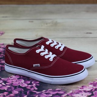 Giày Sneaker Vnns  Nữ Màu Đỏ Đô tặng 1 Tất