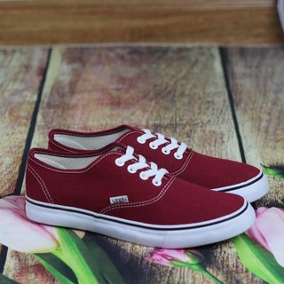 Giày Sneaker Vnns  Nữ Màu Đỏ Đô tặng 1 Tất