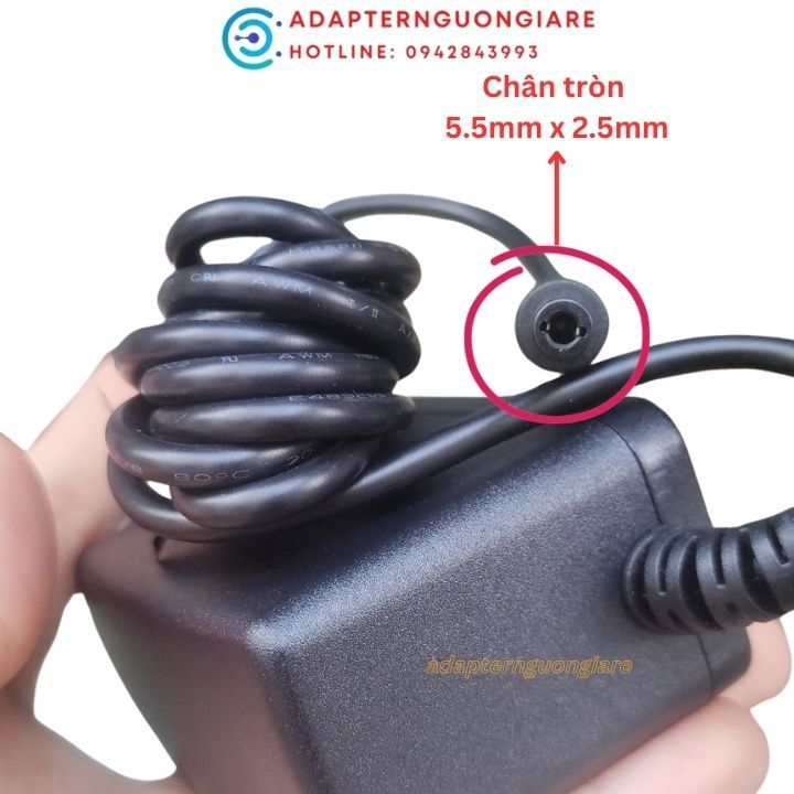 Sạc nguồn 5v 3a chân to 5.5mm * 2.5mm cho máy hút ẩm, máy chấm công xịn