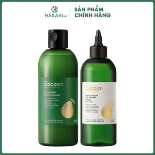 Combo cocoon dầu gội bưởi 310ml + nước dưỡng tóc tinh dầu bưởi 310ml hasaki sản phẩm chính hãng