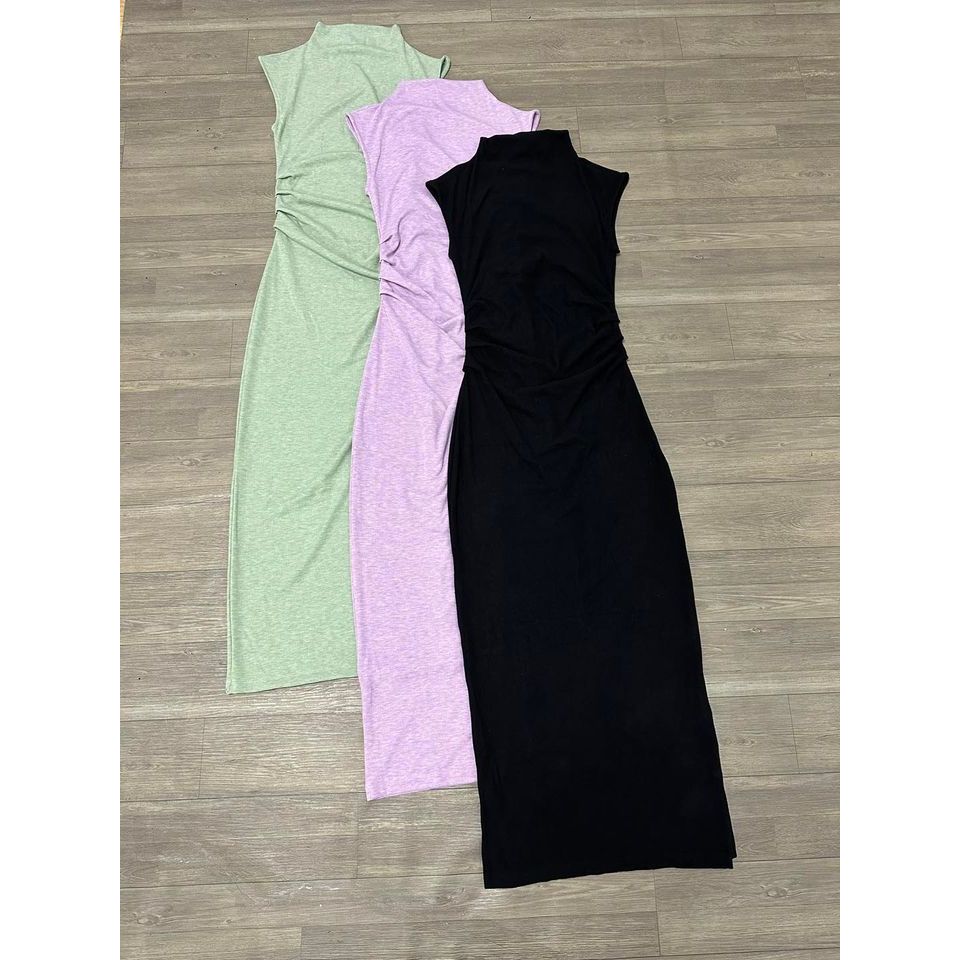 d123 Đầm cổ 3p nhún eo f21