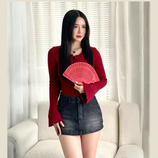 Chân váy jean dáng ngắn TiQi Jeans V1-298