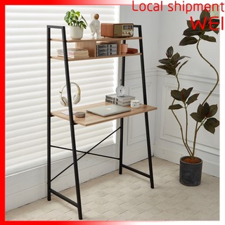 【Local shop】Bàn làm việc Phòng ngủ đơn giản hiện đại việc kệ sách, bàn học có giá sách Nội Thất，bàn gaming khung sắt hộp