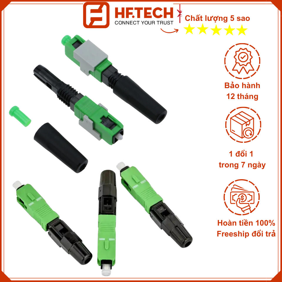 [Vỉ 10 chiếc] Fast Connector SC/APC chuẩn FPT | Chuẩn Viettel