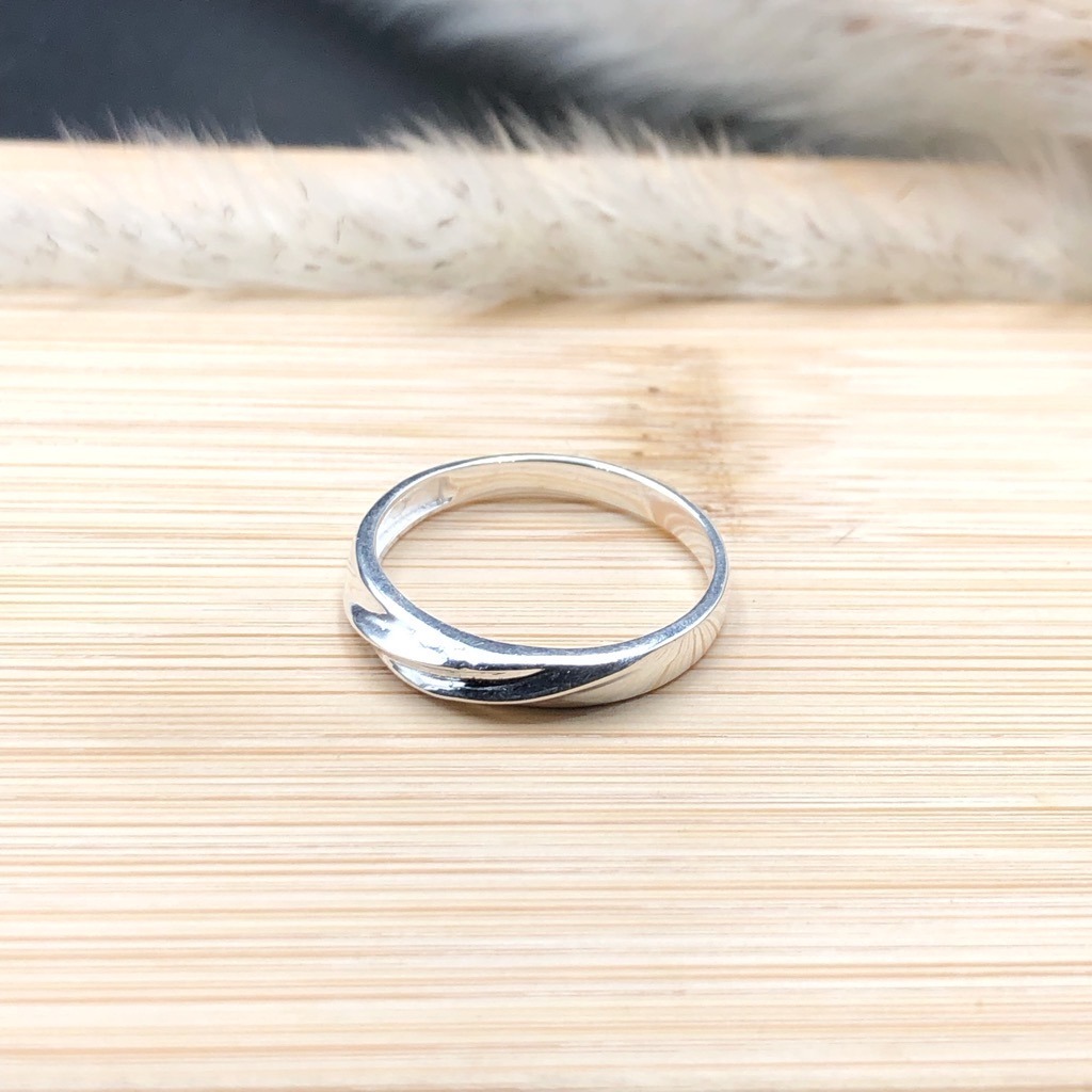 Nhẫn Nam Bạc Ta đơn giản nam tính kiểu trơn không đính đá Bạc Hiểu Minh NA436