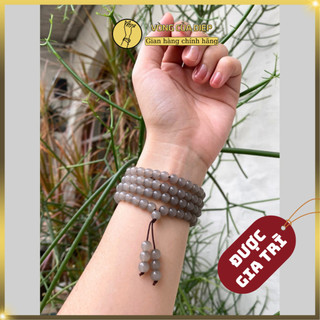 Chuỗi hạt 108 Ngọc Khói 6li, vật phẩm nhẹ nhàng cho nữ, vòng ngọc xám khói mang vẻ đẹp liêu trai