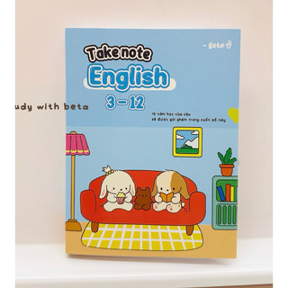 Sổ giấy lò xo tiếng anh A6 dạng takenote 68 trang có mục lục