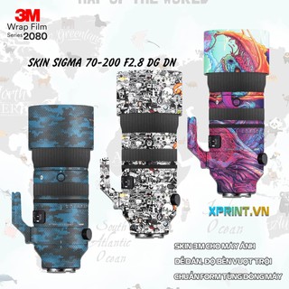 Miếng dán, skin 3m cao cấp cho ống kính sigma 70-200 f2.8 dg dn for sony, 70-200 f2.8 sport