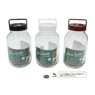 Lọ Thuỷ Tinh Quai Xách Nhật Bản Horikoshi Handle Cap dung tích 1000ml S-3835 (giao màu nắp ngẫu nhiên)