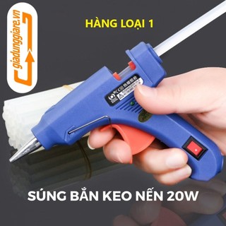 Súng bắn keo nến GLUE GUN 20W có bán cây keo nến silicon dài 26cm dùng gắn đồ thủ công trang trí - giadunggiare