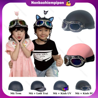 Nón bảo hiểm trẻ em kính phi công cho bé 3-13 tuổi đạt chuẩn kiểm định , mũ bảo hiểm trẻ em cao cấp chính hãng HTP