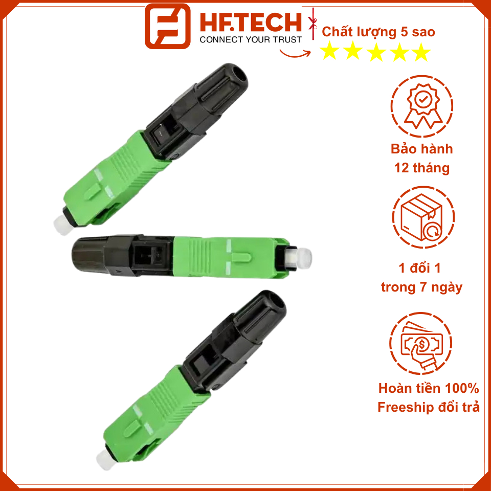 Đầu Nối Quang Nhanh | Fast Connector SC/APC chuẩn Viettel | Fast Connector SC/APC chuẩn FPT [01 chiế