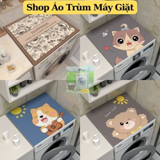 Thảm máy giặt, tủ lạnh, lò vi sóng chống bụi bẩn dầu mỡ, Tấm lót phủ máy giặt chất liệu Da Nappa + Cao su chống trượt
