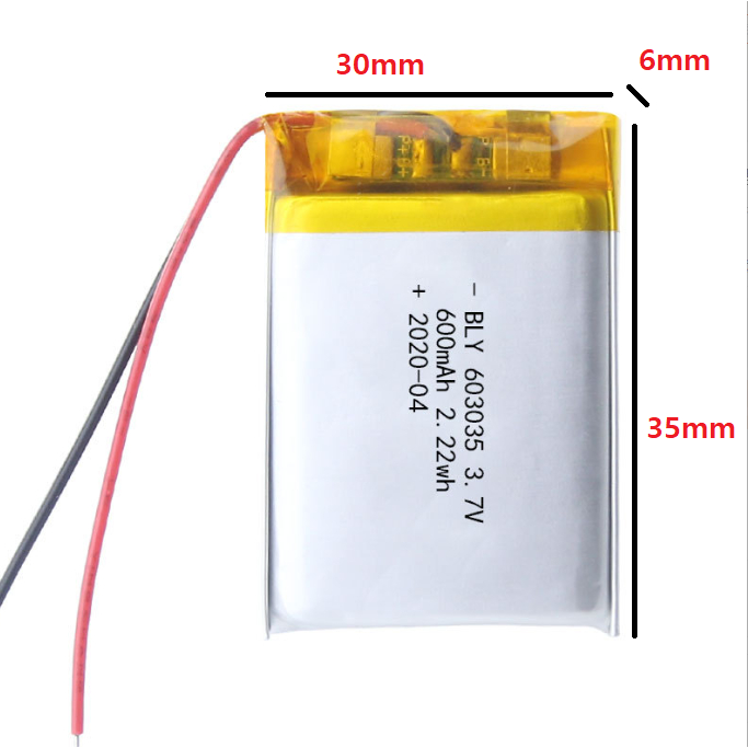[Hỏa Tốc] Pin Sạc 3.7v 603035 600mah Dùng Cho Tai Nghe Loa Mp3 MP4 MP5 GPS PSP Bluetooth