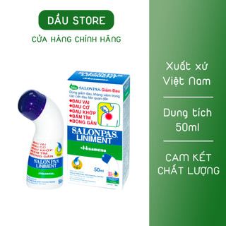 Dầu lăn xoa bóp Salonpas Liniment Hisamitsu 50ml giảm mỏi vai, lưng - hàng công ty Việt Nam
