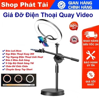 Giá Đỡ Điện Thoại Quay Video Từ Trên Xuống, Giá Đỡ Điện Thoại Quay Topshot, Có Đèn Led Trợ Sáng, Quay Video Review