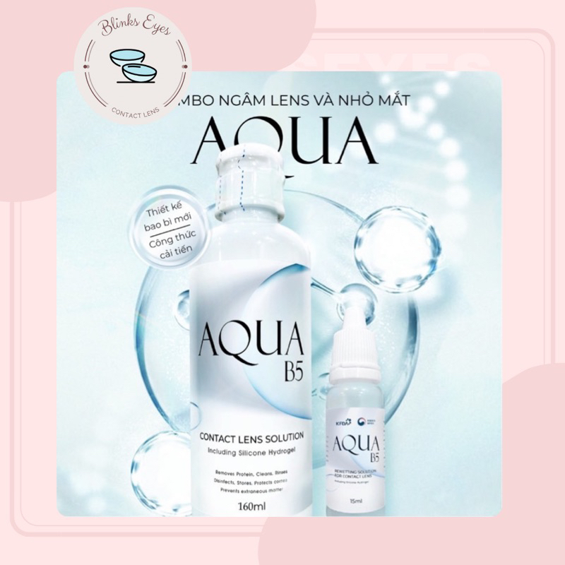 Ngâm nhỏ mắt lens Aqua B5 YOUNGONE mẫu mới 160ml/360ml