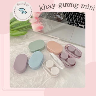 Khay đựng kính áp tròng mini youngone khay gương đẹp