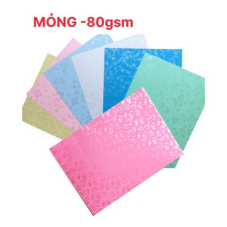 Xấp 25 tờ giấy a4 hoa văn mỏng đl 80gsm