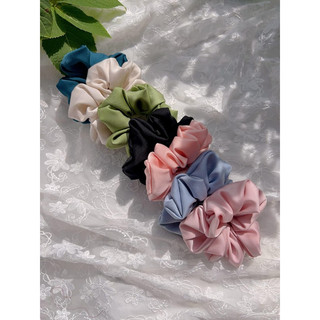 Cột tóc scrunchies satin/ lụa hàng thiết kế handmade by Mi - chất dày dặn