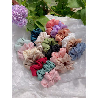 Cột tóc scrunchies satin/ lụa hàng thiết kế handmade by Mi - chất dày dặn