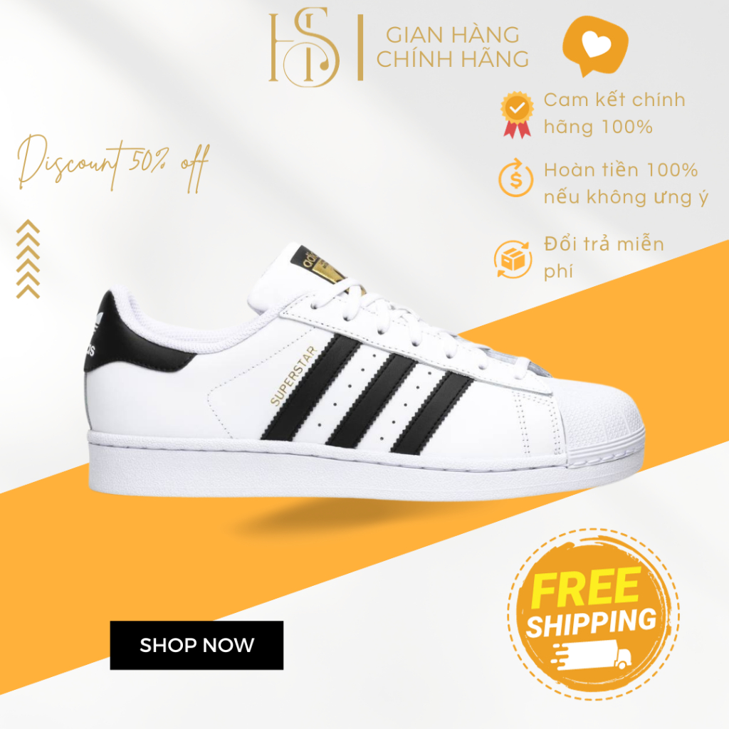 Giày Adidas Superstar Mũi Sò Full Box
