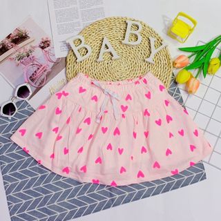 (10-20kg) Chân váy bé gái Quần váy cho bé thun cotton mềm mịn co giãn có chip quần bên trong họa tiết xinh xắn