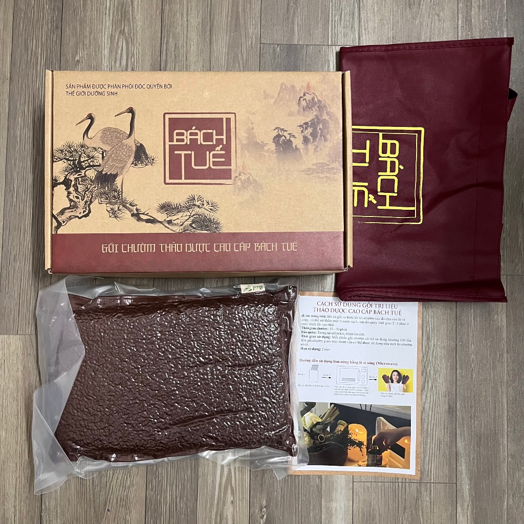 Túi Chườm Nóng Thảo Dược Size Lớn 1000g Giảm Đau Vai Gáy, Đau Lưng - Làm Nóng Bằng Lò Vi Sóng