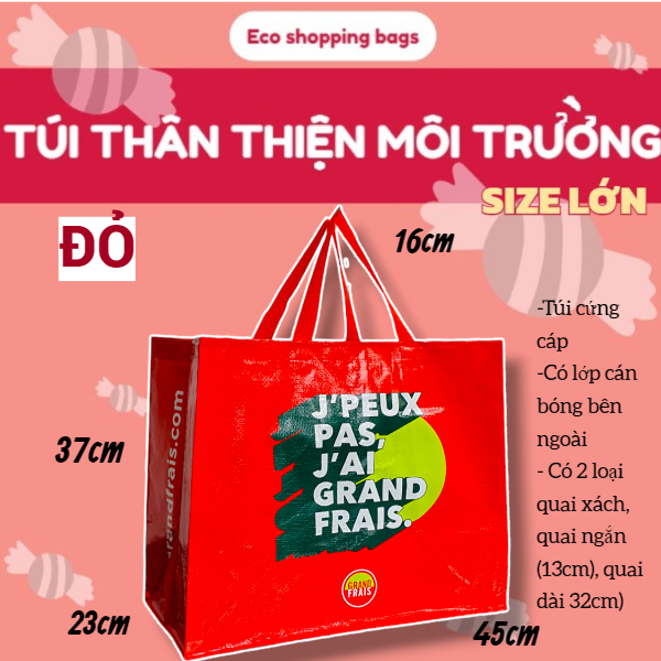 Túi mua sắm, thân thiện môi trườ làm từ nhựa tái chế, đựng đồ, sử dụng nhiều lần, eco bag #ecoshoppingbag