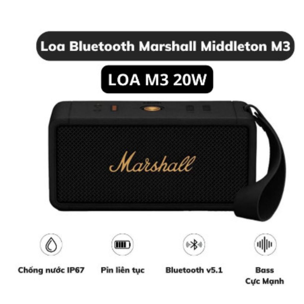 Loa bluetooth Marshall Emberton phiên bản 2023, M2 M3 M8 pin trâu âm thanh chất lượng chống nước TECHZONE