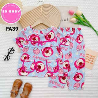 Đồ Tole Tay Ngắn Quần Dài Bèo Ngực Bé Gái 10- 36kg ( màu mới về)