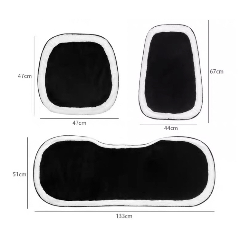 Bộ gối tựa lưng ô tô/lót ghế nhung lông thỏ cao cấp siêu mềm mịn bông hoa  trang trí nội thất xe sang trọng | BigBuy360 - bigbuy360.vn