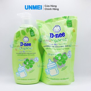 Nước rửa bình sữa d-nee organic chai 600/túi 550ml