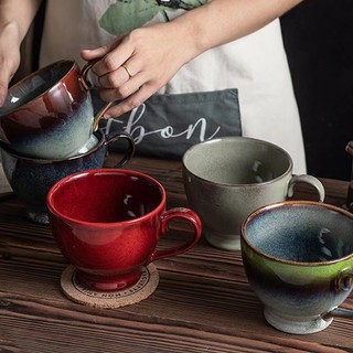 (SẴN) Cốc sứ men hỏa biến xanh lam sang trọng - Cốc cafe, cốc trà sứ cao cấp phong cách Bắc Âu