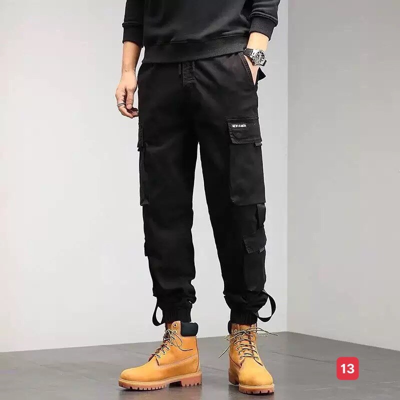 Quần Jogger Kaki Nam Túi Hộp Bo Gấu Cạp Chun Đường may chuẩn đẹp phong cách đường phố hàn quốc skymen fashion